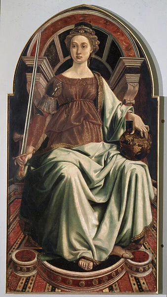 Allegory of Justice - oil on panel, c. 1470