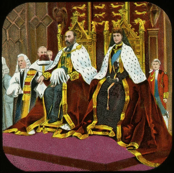 King Edward VII and Queen Alexandra, State Opening of Parliament, Westminster, c1902-1909