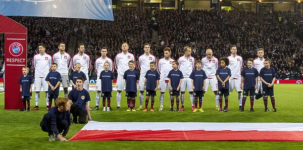 Scotland vs Poland 2015: Mascots at Hampden, Glasgow