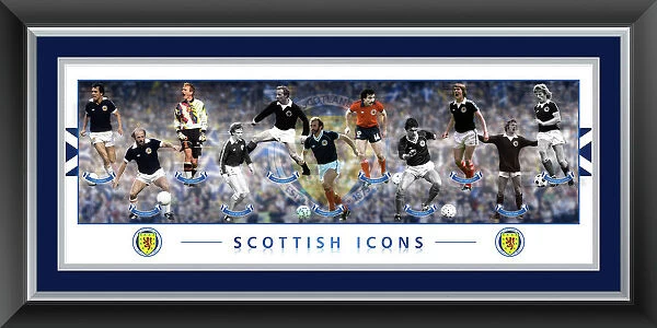 Scotland's Iconic Players Framed Montage