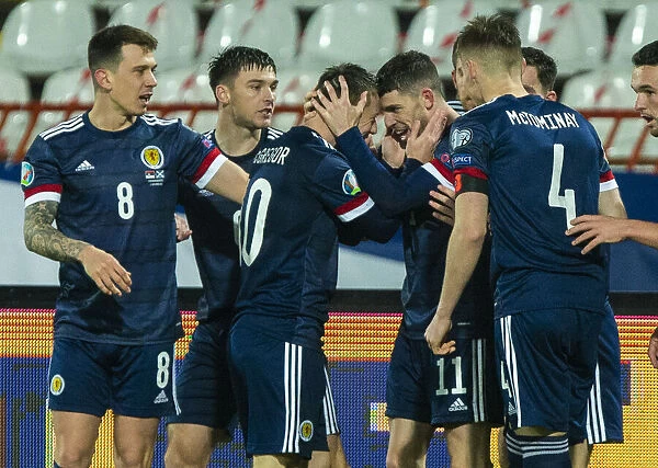 Scotland's Ryan Christie Celebrates Goal Against Serbia in Euro 2020 Qualifier