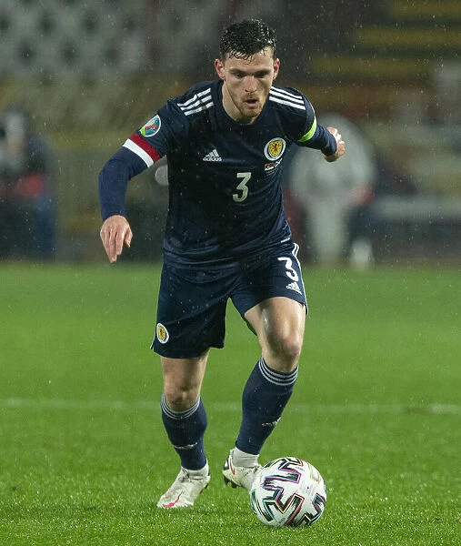 Serbia vs Scotland: Andy Robertson in Action during the Euro 2020 Qualifier in Belgrade