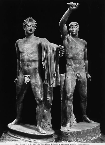 The two tyrannicides Artistogitone and Armodio. Roman copies preserved in the National Archaeological Museum of Naples