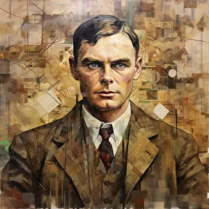 AI IMAGE - Portrait of Alan Turing, 1950s, (2023). Creator: Heritage Images