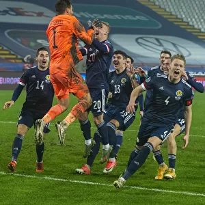 Scotland Celebrates Winning Penalty in Euro 2020 Qualifier vs Serbia
