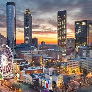 Atlanta, Georgia, USA downtown skyline at dusk